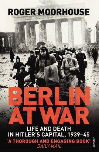 Book cover: wartime Berlin with crowds and the Brandenburg Gate.