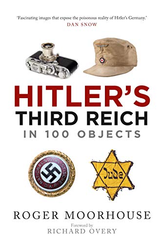 Book cover depicting Nazi-era objects: a camera, hat, badge, and star.