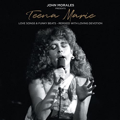 Teena Marie singing into a microphone, album cover for a CD remix.