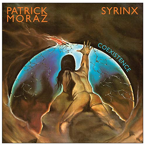 Album cover with a nude figure reaching towards a cracked blue orb.