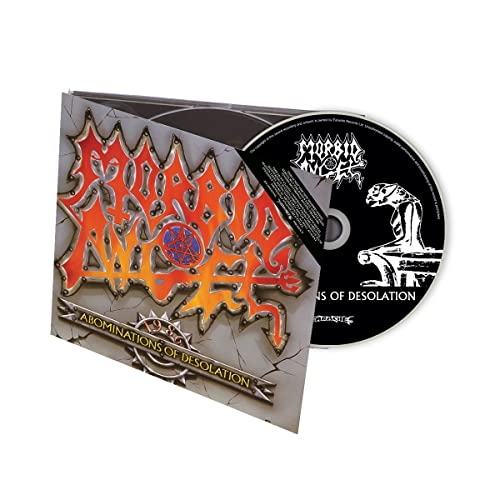 Morbid Angel "Abominations of Desolation" CD with cracked, fiery cover art.