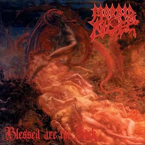 "Album cover art for 'Blessed Are the Sick' by Morbid Angel, featuring demonic figures."