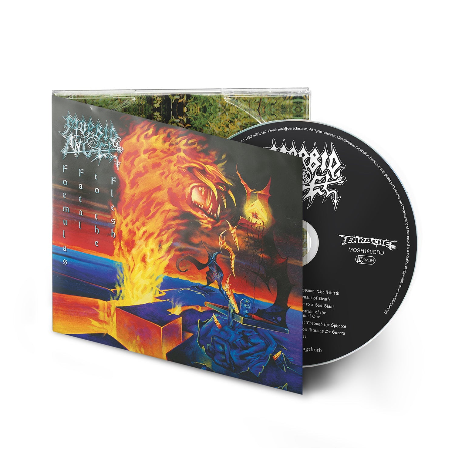 Morbid Angel "Formulas Fatal To The Flesh" CD case with dark, surreal artwork.