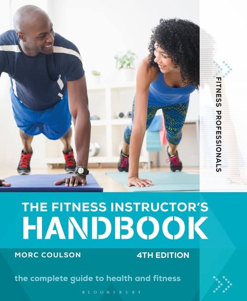 Book cover: “The Fitness Instructor’s Handbook,” 4th edition, with two trainers.