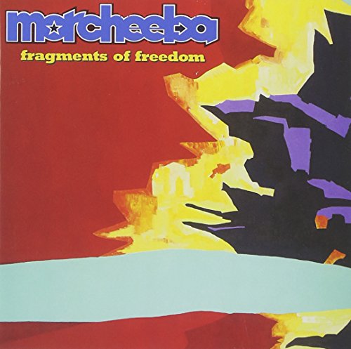 Morcheeba album cover, "Fragments of Freedom," with abstract yellow and purple shapes.