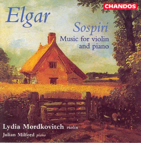 CD cover: rural cottage painting, text “Elgar Sospiri”, and artist names.