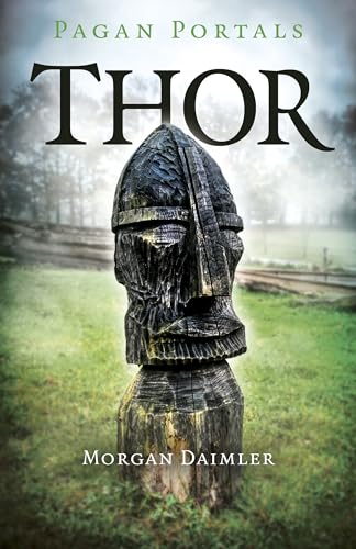 Book cover featuring a weathered wooden carving of a Viking helmet.