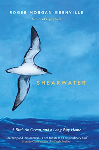 Book cover featuring a shearwater bird in flight over a blue ocean.