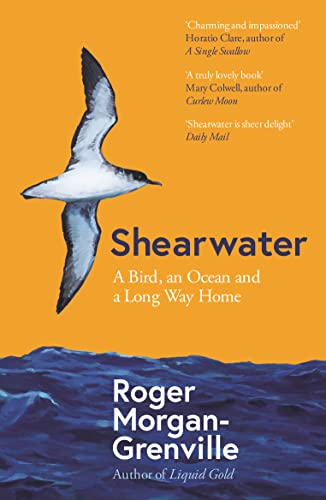 Book cover featuring a shearwater bird in flight over blue ocean waves.