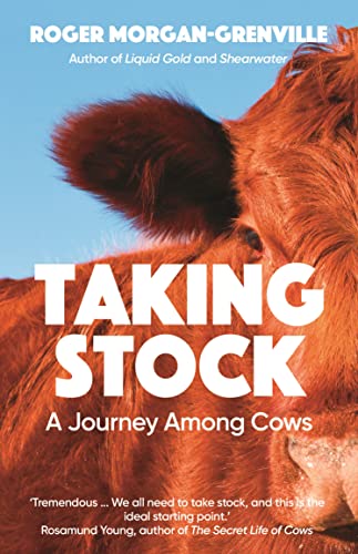Book cover featuring a close-up of a reddish-brown cow’s head.