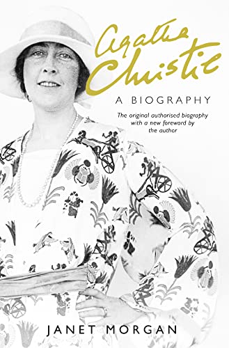 Book cover: black and white portrait of Agatha Christie, biography title.