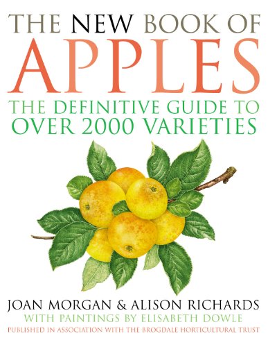 Book cover featuring apples and foliage, titled "The New Book of Apples.