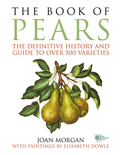 Book cover featuring pears and green leaves, titled "The Book of Pears.