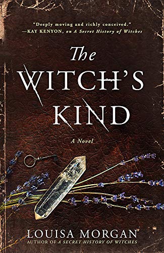 Book cover: “The Witch’s Kind” with crystal, key, and lavender sprigs.