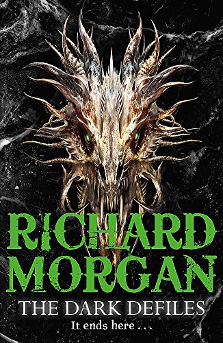 Book cover featuring a spiky, metallic dragon head against a black, textured background.