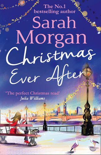 Book cover for Christmas Ever After featuring a woman on a bench by a river.