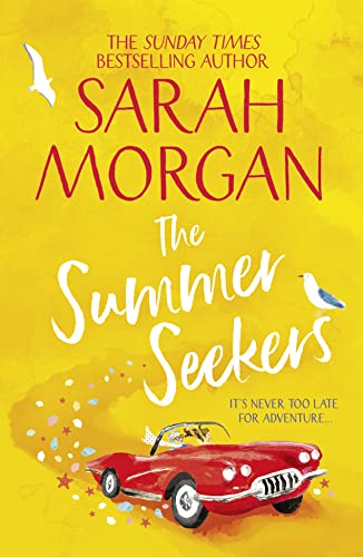 Yellow book cover with red car illustration and author name Sarah Morgan.