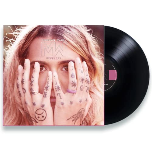 Morgan Wade Reckless vinyl album cover featuring a woman with tattooed hands covering her face.