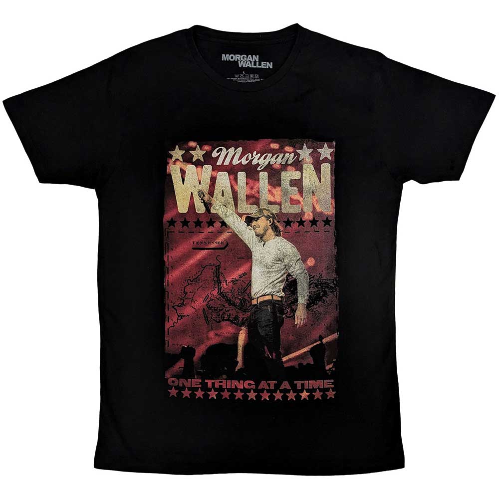 Medium fit t-shirt featuring Morgan Wallen's "One Thing At A Time" album artwork.