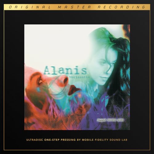 Vinyl album cover featuring a stylized, layered portrait of Alanis Morissette in a black frame.