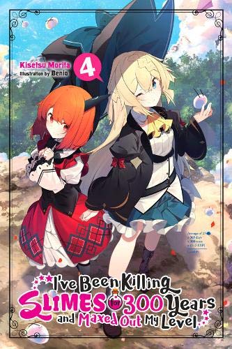 Light novel cover with two anime girls and pink slime bubbles.