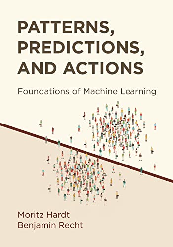 Book cover with title “Patterns, Predictions, and Actions” and crowd illustration.