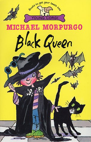 Book cover: child in witch's hat with a black cat and bats.