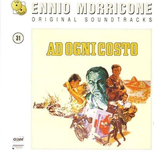 CD cover for Ennio Morricone’s “Ad Ogni Costo” soundtrack with film imagery.