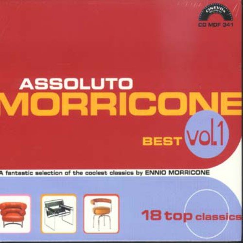 CD cover for “Assoluto Morricone Vol.1” with red and yellow text.