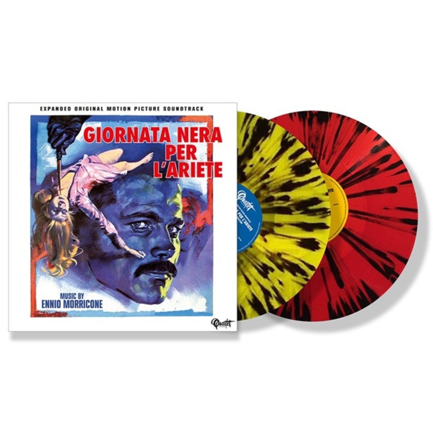 Giornata Nera Per L'Ariete" vinyl record with colorful splatter pattern.