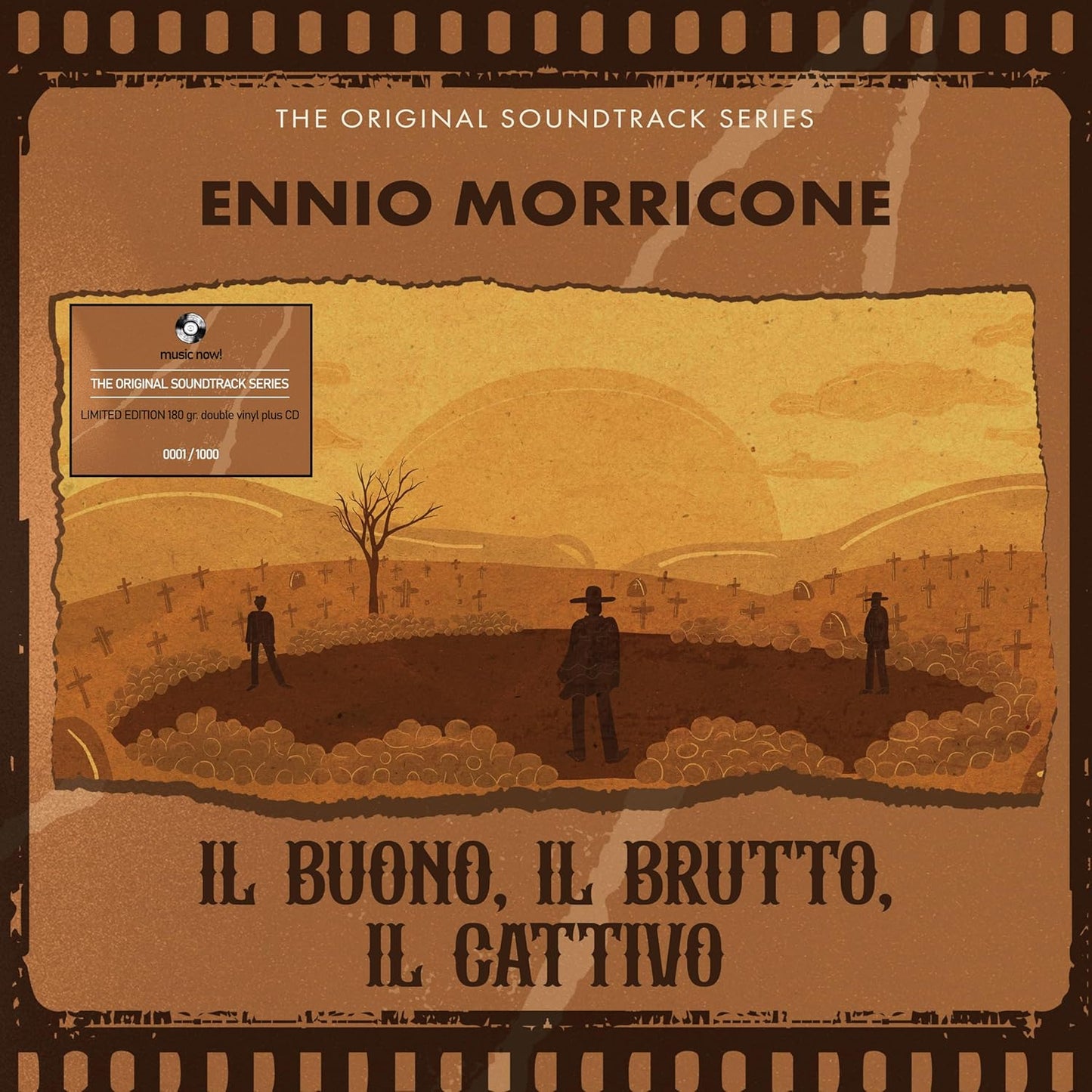 Ennio Morricone’s “The Good, the Bad and the Ugly” vinyl record cover.