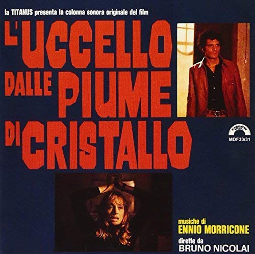 CD cover for “L’Uccello Dalle Piume Di Cristallo” soundtrack by Ennio Morricone.