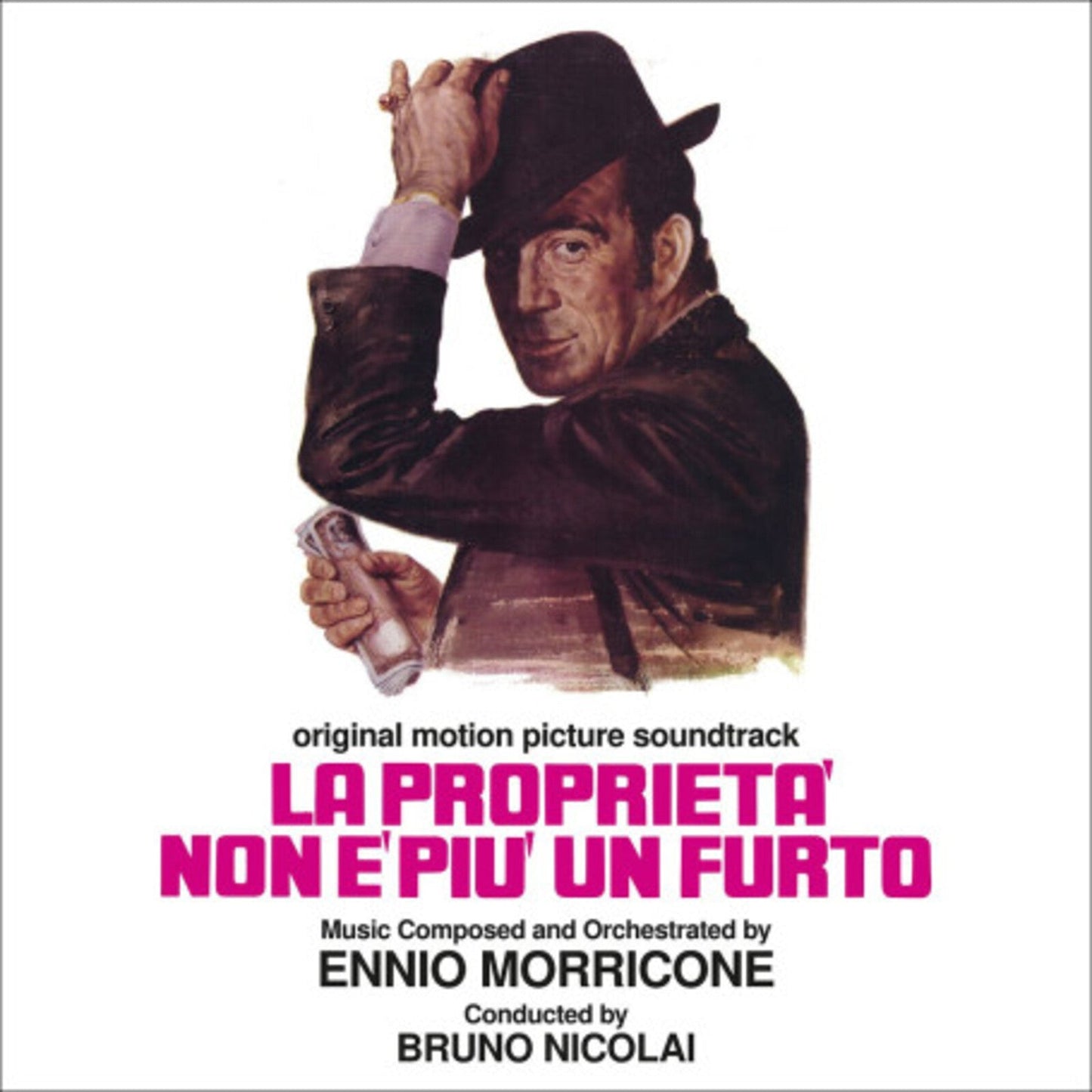CD cover for Ennio Morricone’s “La Proprieta Non E Piu Un Furto” soundtrack.