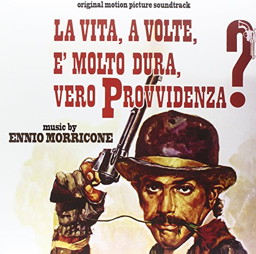 Vintage film poster with a man holding a gun and bold red text.