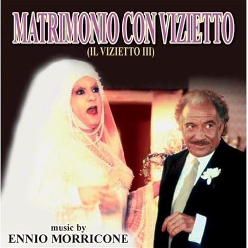CD cover: bride and groom with Ennio Morricone’s music credit.