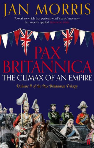 Book cover for Pax Britannica by Jan Morris featuring British flags and historical figures.