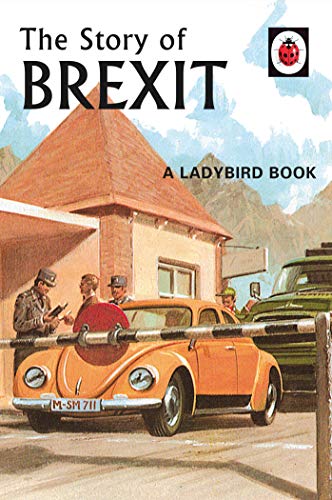 The image shows a book cover with a vintage car and men at a petrol station.