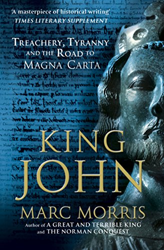 Book cover for "King John" by Marc Morris, featuring a medieval helmet.