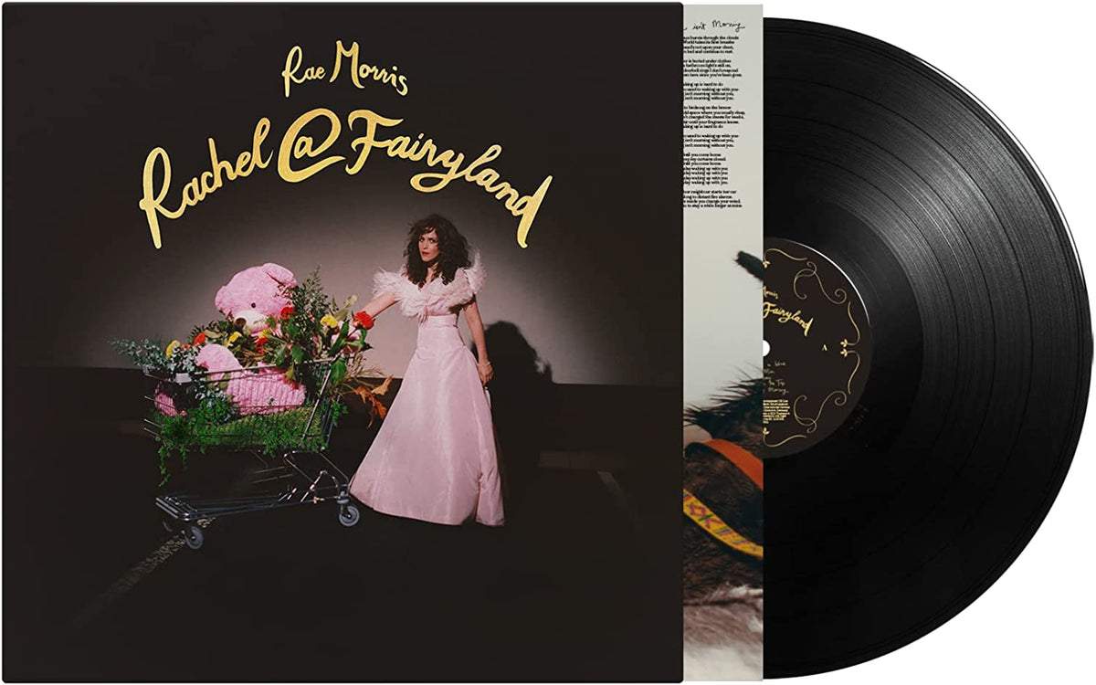 Vinyl record of Rae Morris’ “Rachel@Fairyland” album with cover art.