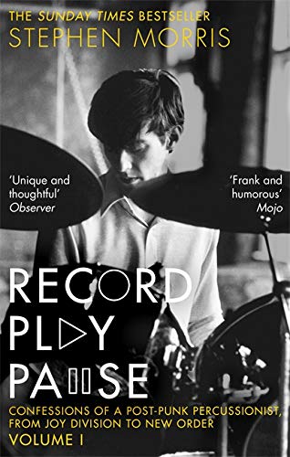 Book cover featuring Stephen Morris, drummer of Joy Division and New Order.