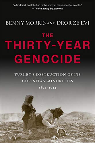Book cover depicting distressed figures with text: "The Thirty-Year Genocide.