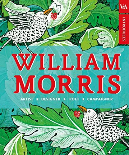 Book cover featuring William Morris-style birds and foliage in green and red.