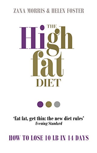 Book cover: "The High Fat Diet" with purple and gold text.