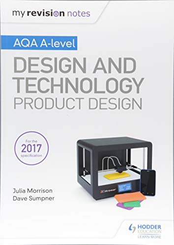 AQA A Level Design and Technology revision notes with 3D printer image.