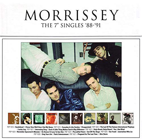 Album cover featuring Morrissey and band members with a grid of single sleeve thumbnails.