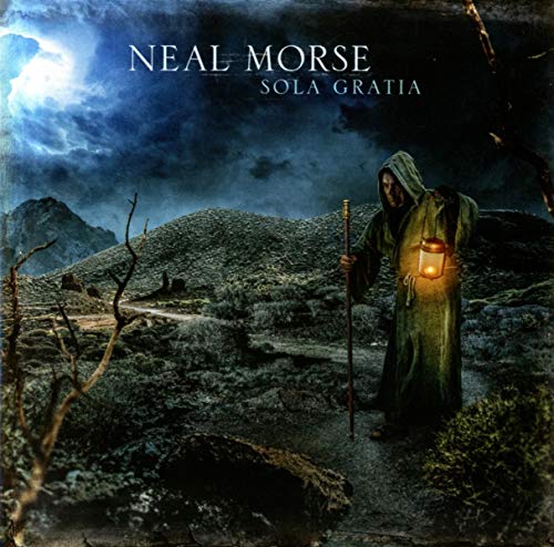 Album cover for Neal Morse’s “Sola Gratia” featuring a cloaked figure with a lantern.