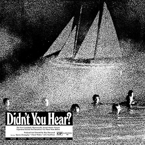 Black and white album cover with silhouetted figures and geometric shapes.
