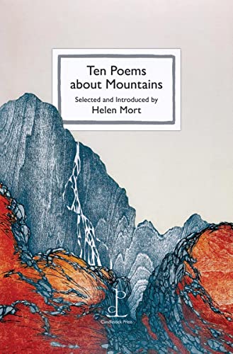 Book cover featuring a stylized mountain illustration with red and blue textures.