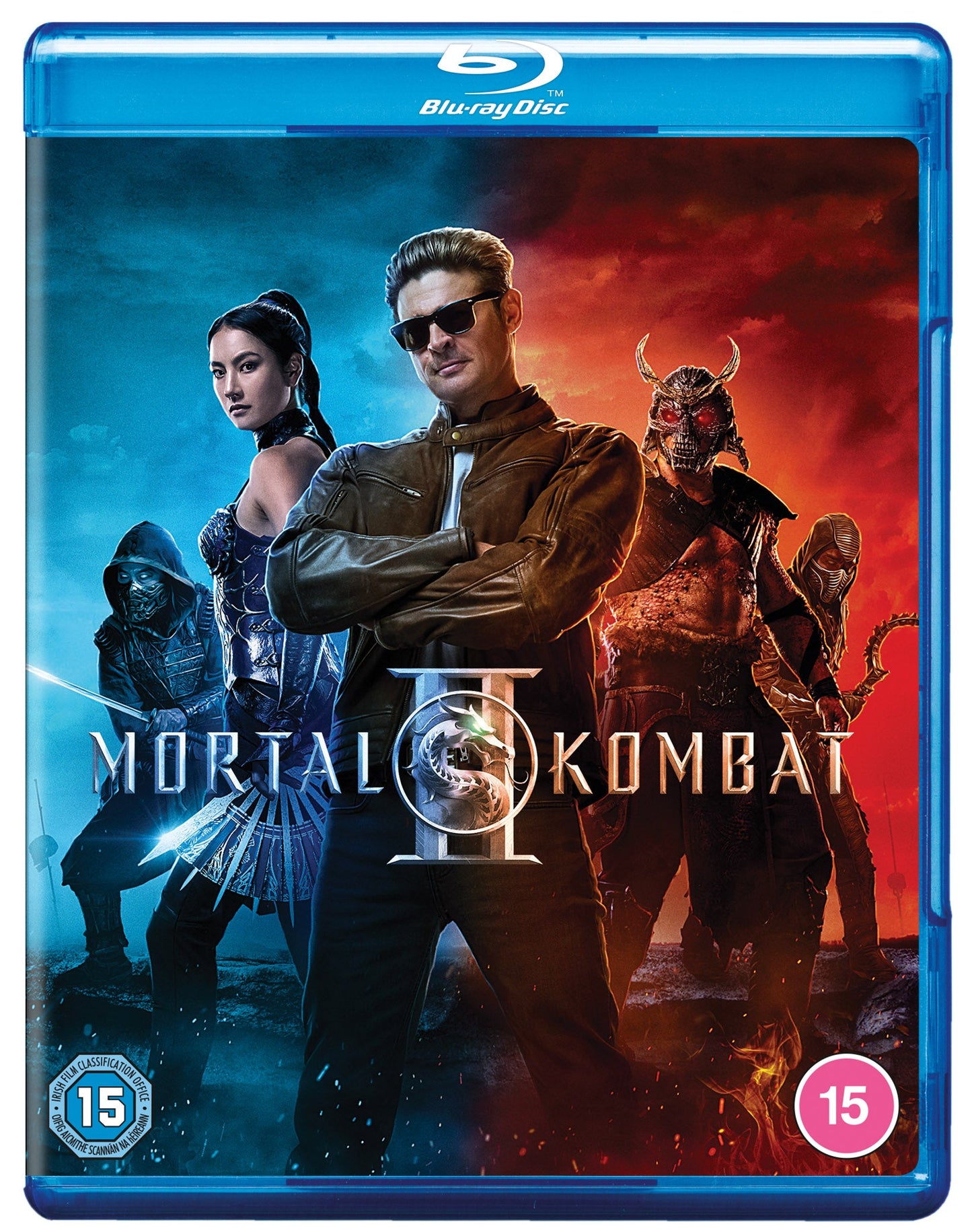 Blu-ray cover for "Mortal Kombat II" featuring characters and logo.