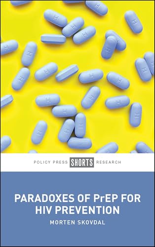 Book cover with blue pills scattered on a yellow background.